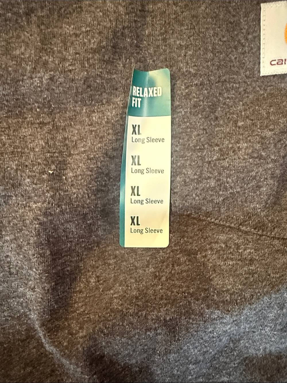 NWT Carhartt Men’s Charcoal Gray Crewneck Pocket long sleeve tee - Picture 2 of 3